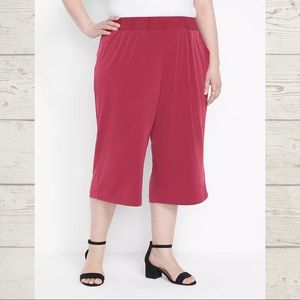 EUC Lane Bryant Pink Wide Leg Culottes - Size 22/24 or 3X